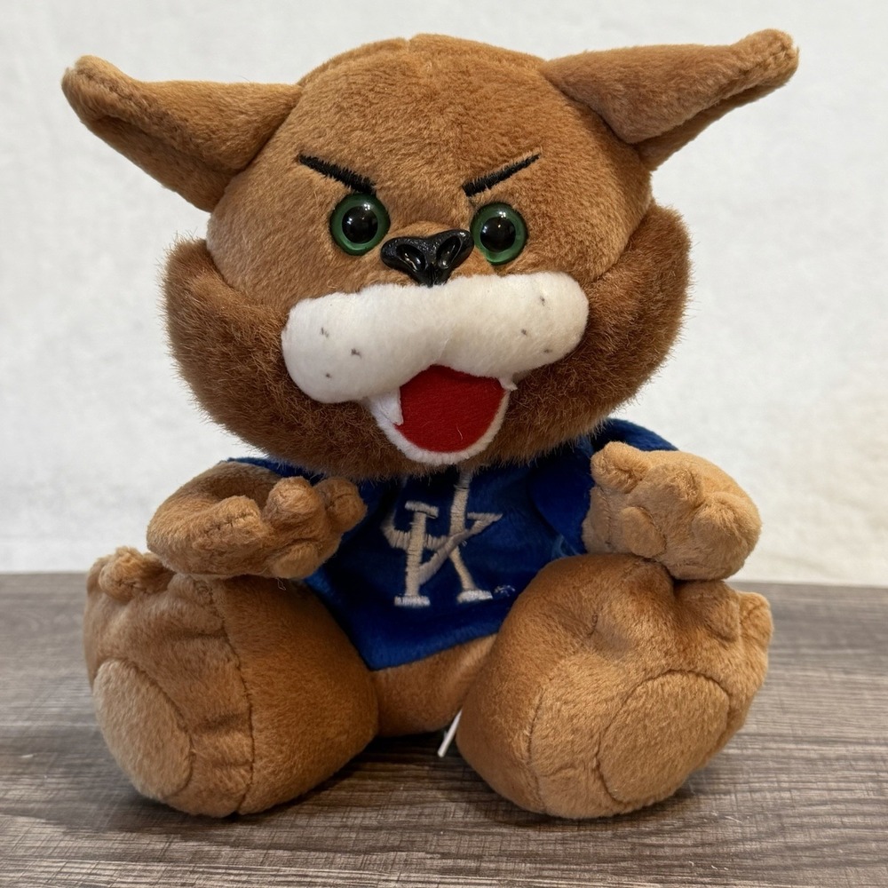 Vtg University of Kentucky UK Wildcats Plush 1999 Bean Bag Team Spirit Mascot